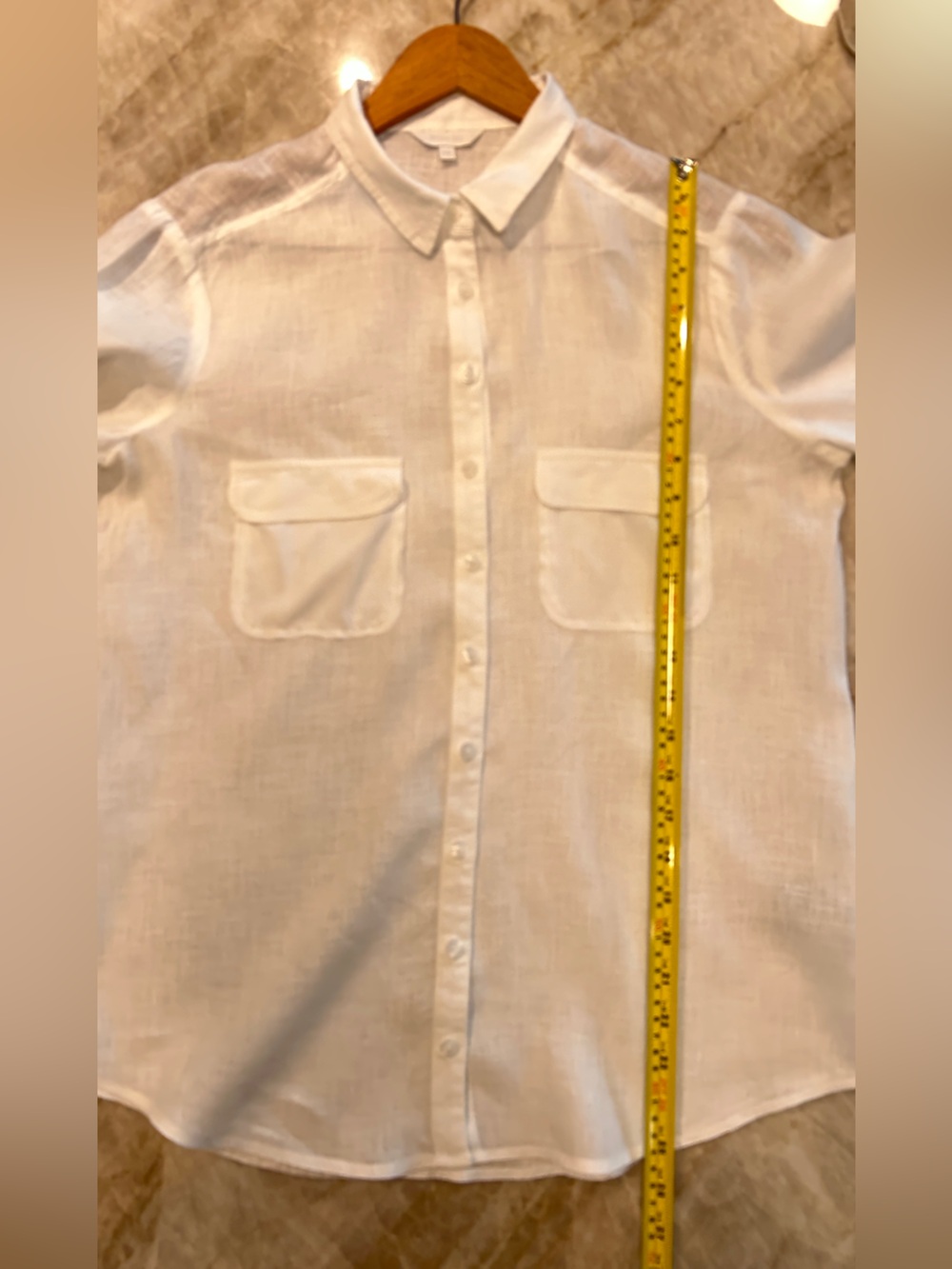 RW&CO 100% Linen Long Sleeve Button Down Blouse Women's M EUC - Picture 5 of 7